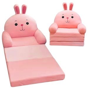 Pink Kids Toddler Couch Fold Out